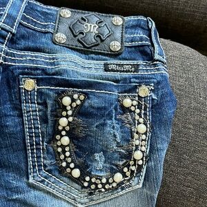 Miss me mid rise pearl boot cut jeans excellent condition 25 waist